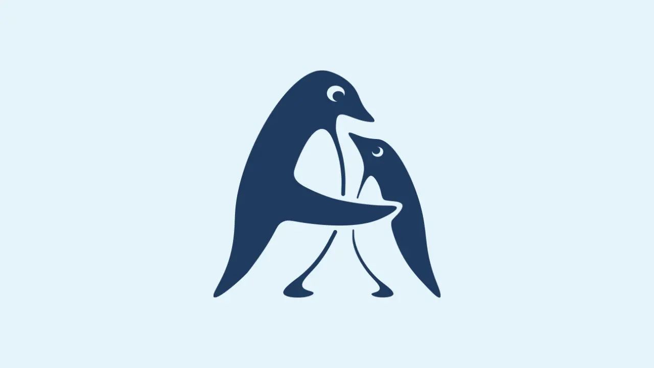 Logo Adélie symbole bleu