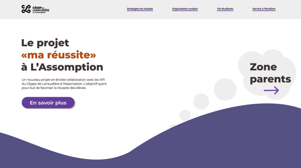 Design web - exemple de site web